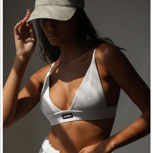 Joah Brown pearl gray triangle bra - Picture 1 of 9